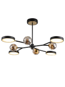 lustre style nordique en verre led pour décoration intérieure