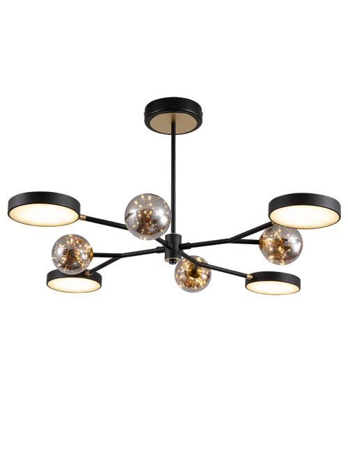 lustre style nordique en verre led pour décoration intérieure