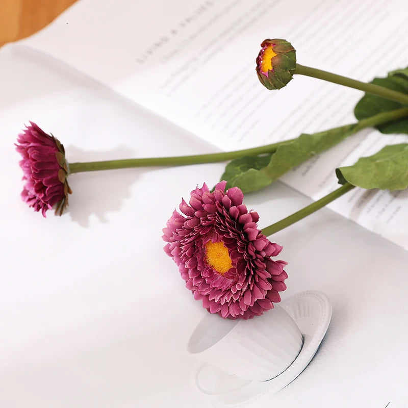 fleurs de calendula artificielles pour décoration de mariage et fête - vue 10 sur 12