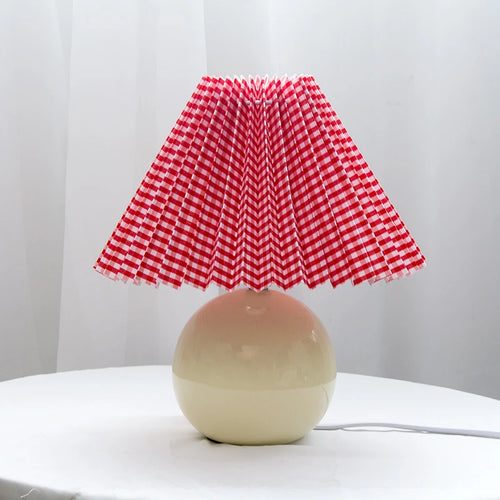 Lampe plissée bois rotin moderne LED bureau et table - vue 22 sur 21