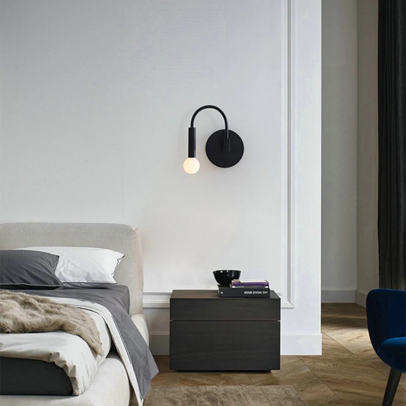 applique murale led nordique intérieur éclairage décoration - vue 5 sur 7