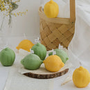 bougie parfumée citron artisanale pour décoration photo et fêtes