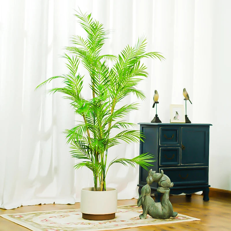 plantes tropicales hautes palmier artificiel en pot décoration extérieure - vue 4 sur 10