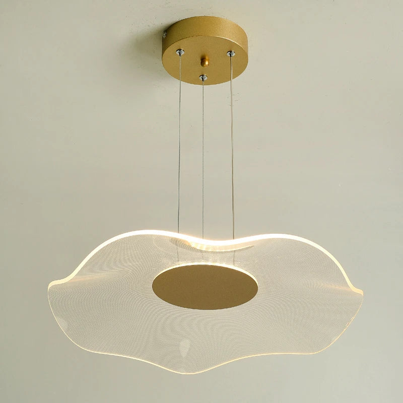 lampe led simple moderne lustre nordique feuille de lotus gradation - vue 5 sur 8