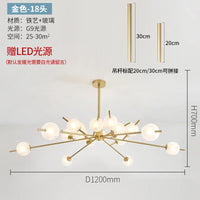 lustre en verre moderne style nordique pour décoration intérieure