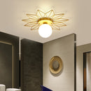 plafonnier luxe en forme de feuille de lotus style nordique décoratif