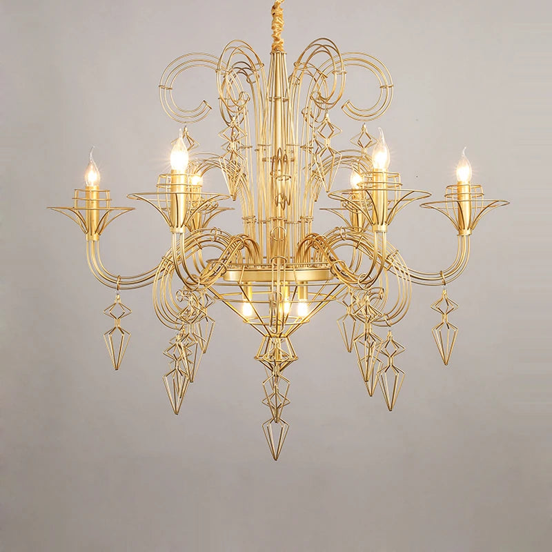 lustre design baroque pour un éclairage élégant et moderne - vue 5 sur 6