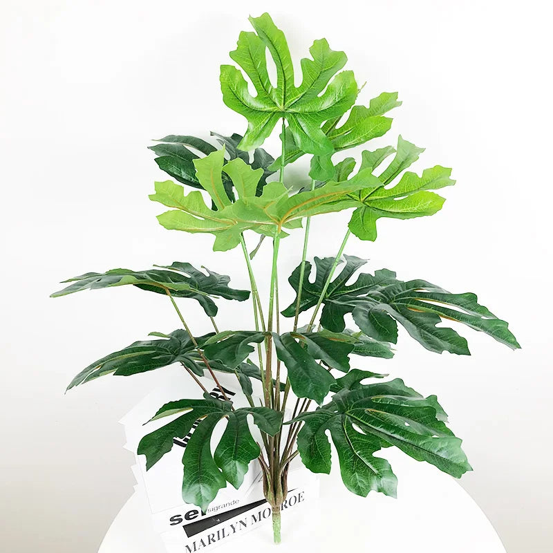 feuilles tropicales monstera palmier artificiel pour décoration intérieure - vue 12 sur 18