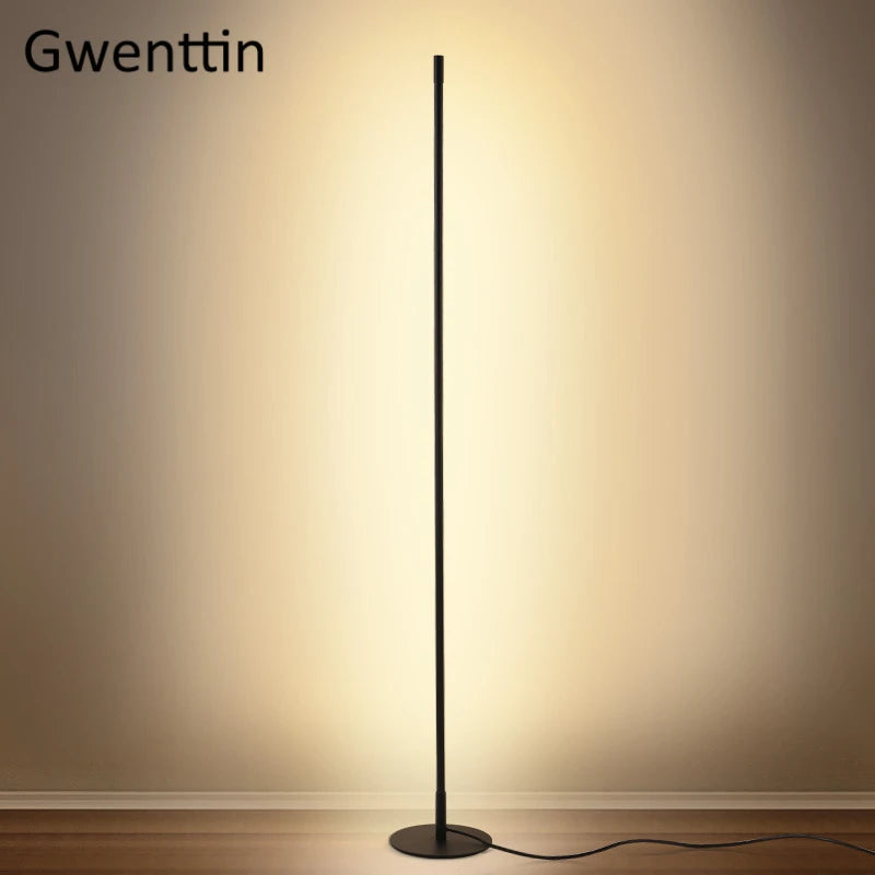 Minimalist nordic style LED floor lamp for elegant interiors - vue 3 sur 10