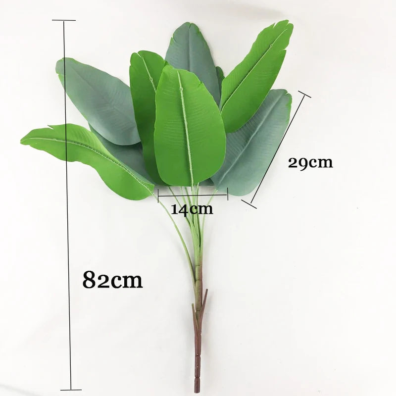 grandes plantes artificielles monstera et bananier pour décoration intérieure - vue 3 sur 9