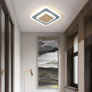 lustre led moderne en fer et bois pour intérieur minimaliste