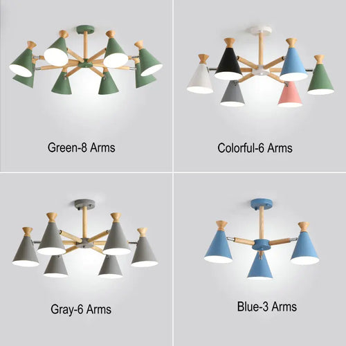 suspension nordique en bois pour décoration intérieure