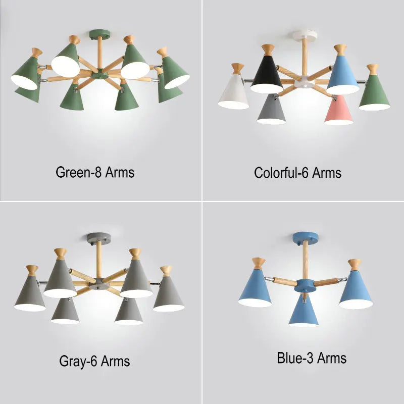 suspension nordique en bois pour décoration intérieure - vue 7 sur 26