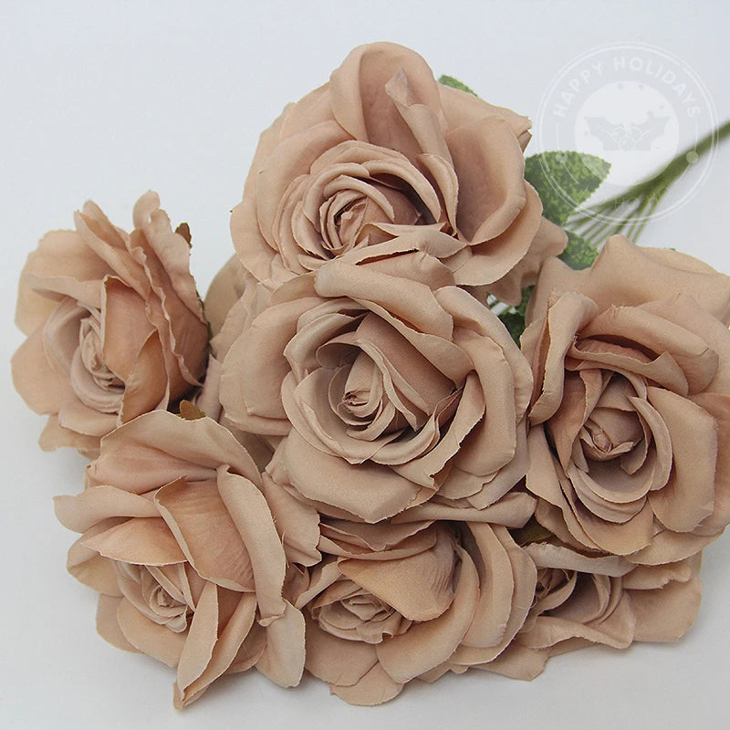 Vintage silk rose bouquet for festive decoration