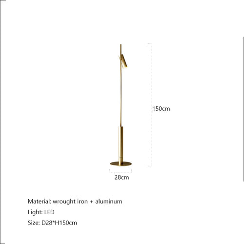 Nordic minimalist modern LED projector floor lamp for living room, home decor, sofa, bedroom and bedside - vue 11 sur 11