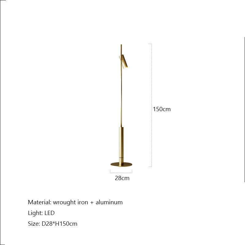 Nordic minimalist modern LED projector floor lamp for living room, home decor, sofa, bedroom and bedside - vue 11 sur 11