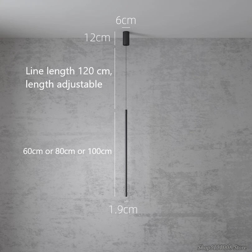 Modern minimalist decorative LED pendant light - vue 4 sur 8