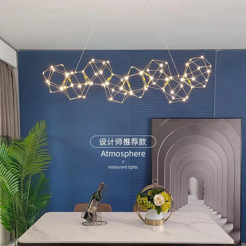lustre nordique moderne de luxe led pour restaurant et boutique - vue 5 sur 10