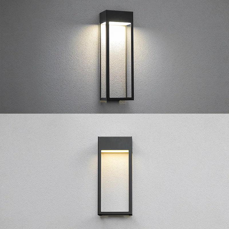 VZVI Applique murale extérieures modernes imperméables Jardin Cottage Paysage Porche Réverbère pour terrasse Balcon Garage avec ampoules LED - vue 5 sur 9