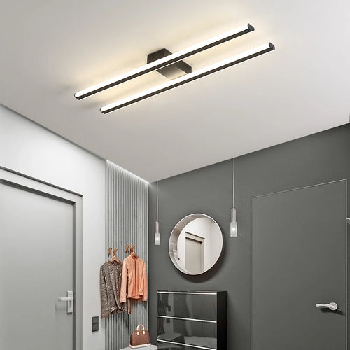 Modern decorative minimalistic double tube chandelier - vue 6 sur 16