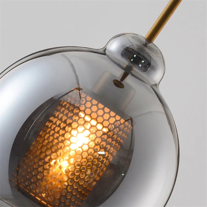 suspension moderne en verre pour décoration intérieure élégante - vue 7 sur 17