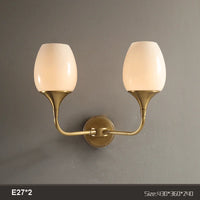 Postmodern copper wall light with minimalist Nordic LED