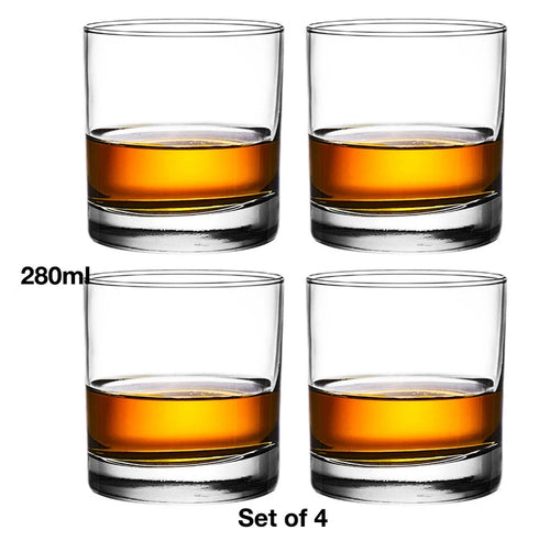 Lot 4 verres whisky old fashioned style classique