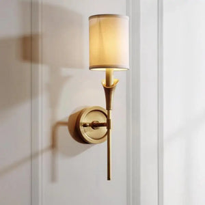 Antique wall light with calla lilies for interior decoration