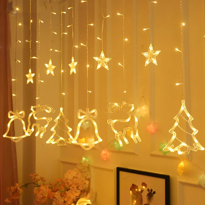 suspension lumineuse led décorative pour noël ambiance romantique - vue 4 sur 11