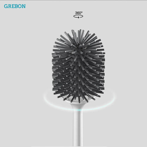 porte-brosse autonettoyant en silicone pour salle de bain - vue 2 sur 10