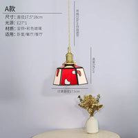 suspension en vitrail rétro style japonais pour décoration intérieure
