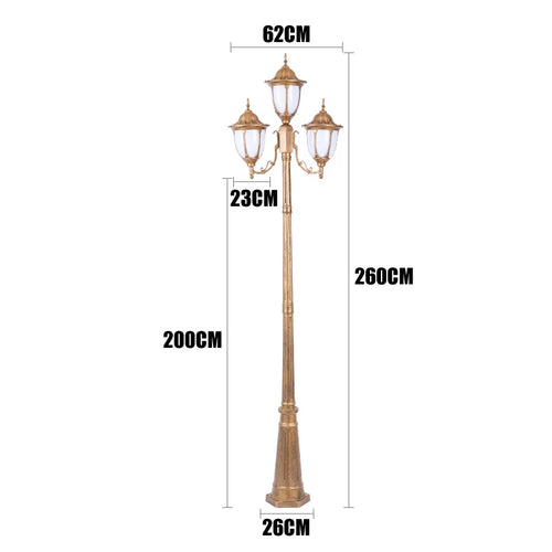 lampe de jardin européenne quatre têtes étanche pour extérieur - vue 12 sur 12
