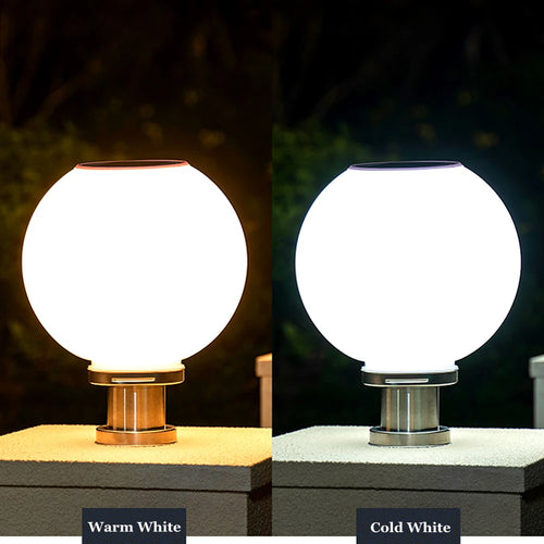 Lampadaire solaire à 24led en acier inoxydable