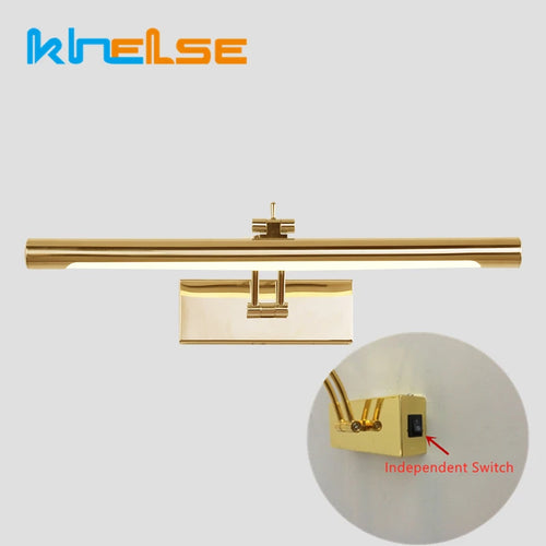Applique murale led moderne étanche miroir cosmétique acier inox - vue 4 sur 9