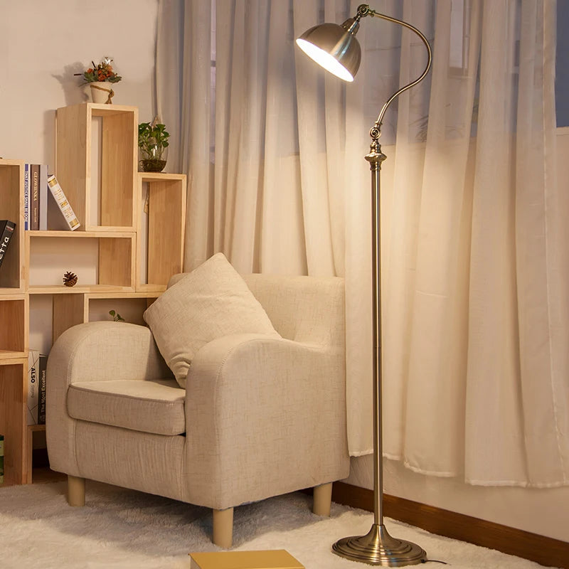 lampadaire rétro en cuivre pour décoration intérieure créative - vue 6 sur 9