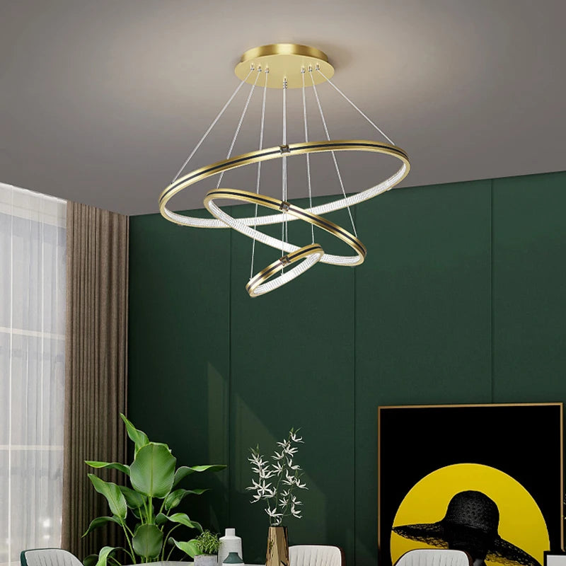 lustre en cristal moderne pour hall et restaurant luxe - vue 4 sur 17