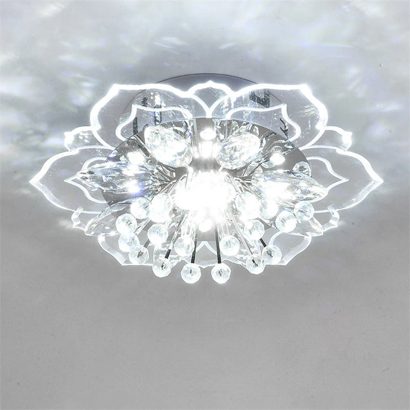lampe en cristal fleurs lustre éclairage intérieur luminaires colorés