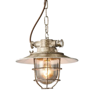 suspension LED industrielle rétro en fer et verre antidéflagrant vintage