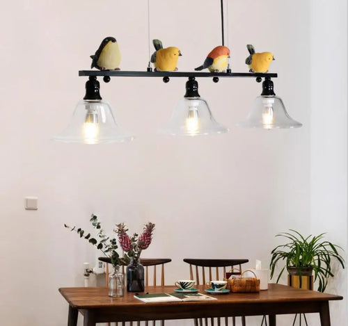 lustre style nordique moderne 3 oiseaux créatif artistique