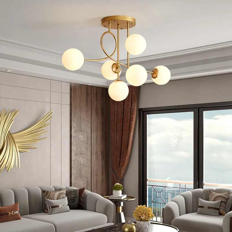 lustre en verre design pour un éclairage élégant intérieur - vue 4 sur 12