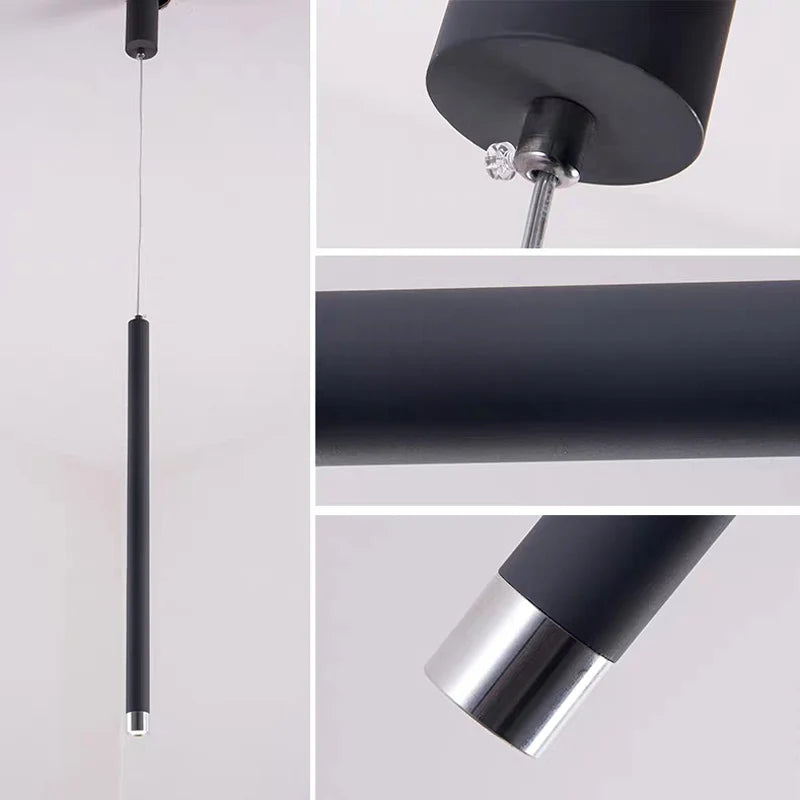 suspension à led tube long pour cuisine et bar - vue 6 sur 16