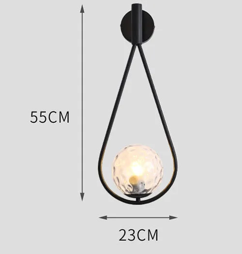 Minimalist nordic glass wall light contemporary creative design - vue 9 sur 10