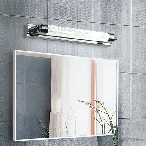 miroir de vanité en cristal minimaliste moderne avec lumières led - vue 5 sur 7