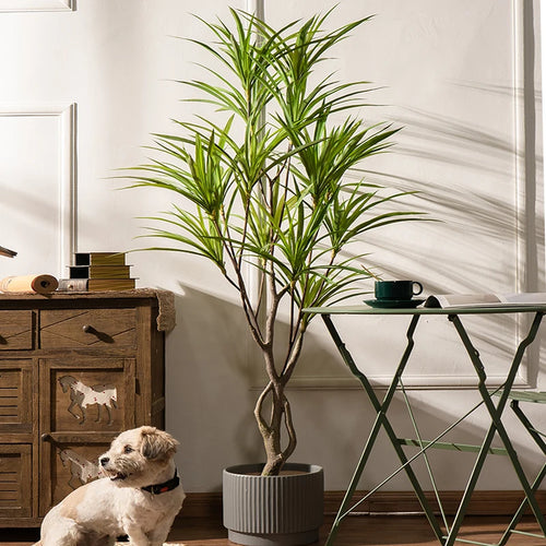grand arbre artificiel palmier plante tropicale en pot décorative