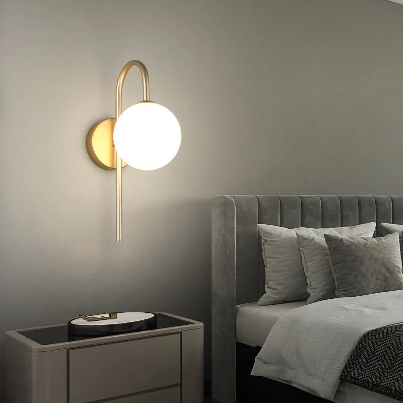applique led boule de verre de luxe pour hôtel bar - vue 3 sur 8