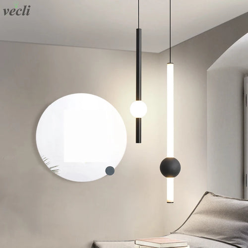 lampe suspendue led en aluminium acrylique design moderne