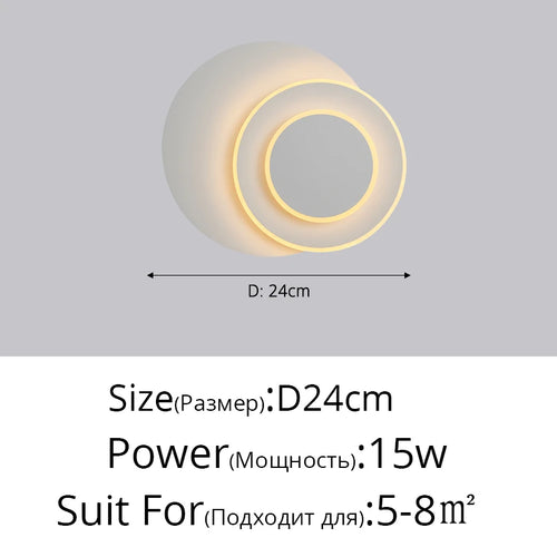 Modern nordic minimalist post-solar eclipse wall light - vue 13 sur 16