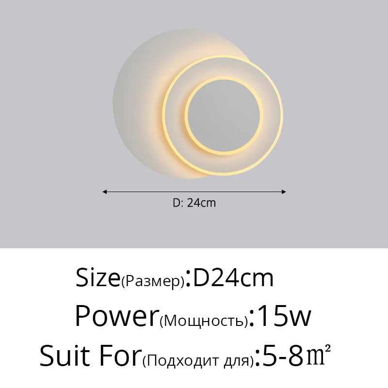 Modern nordic minimalist post-solar eclipse wall light - vue 13 sur 16