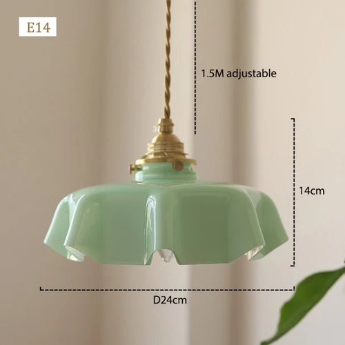 Suspension fleur en verre coloré - vue 9 sur 16