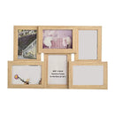 Collage Multiple Picture Frames for 6 Photos in 4 x 6 Inches Wooden, MDF Wall Mounting Frame (Natural)